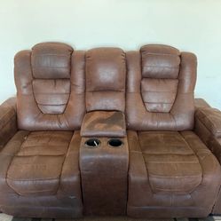 Reclining Loveseat - Brown - MUST GO ASAP! 