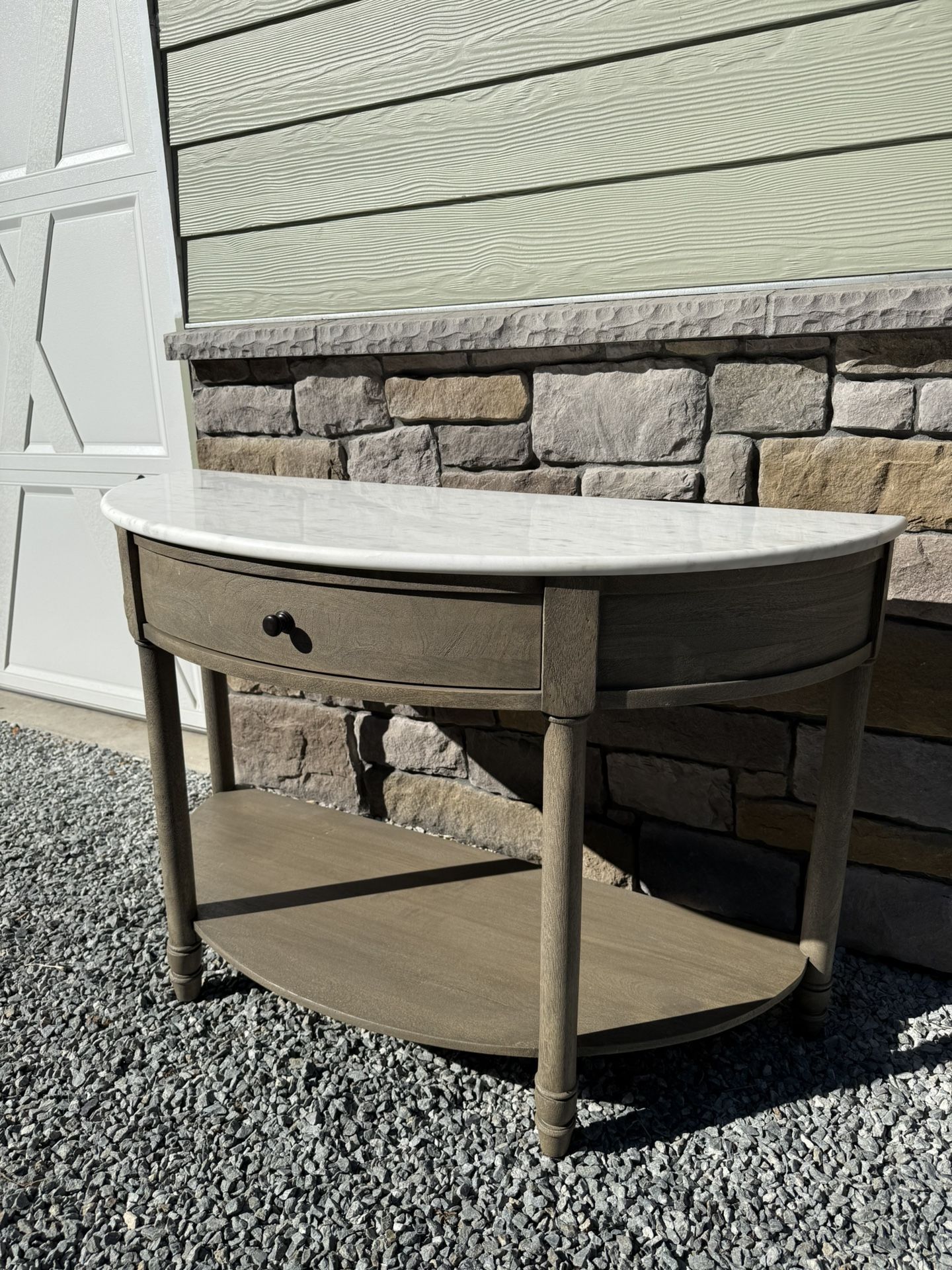 Pottery Barn Marble Console Table