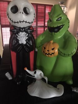 Jack and Oogie Boogie Halloween Blowmolds