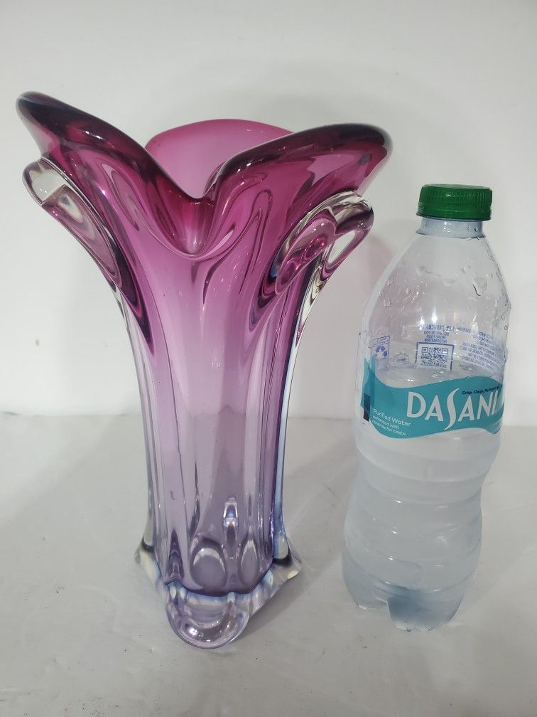 Amethyst Hand-blown Vase Art