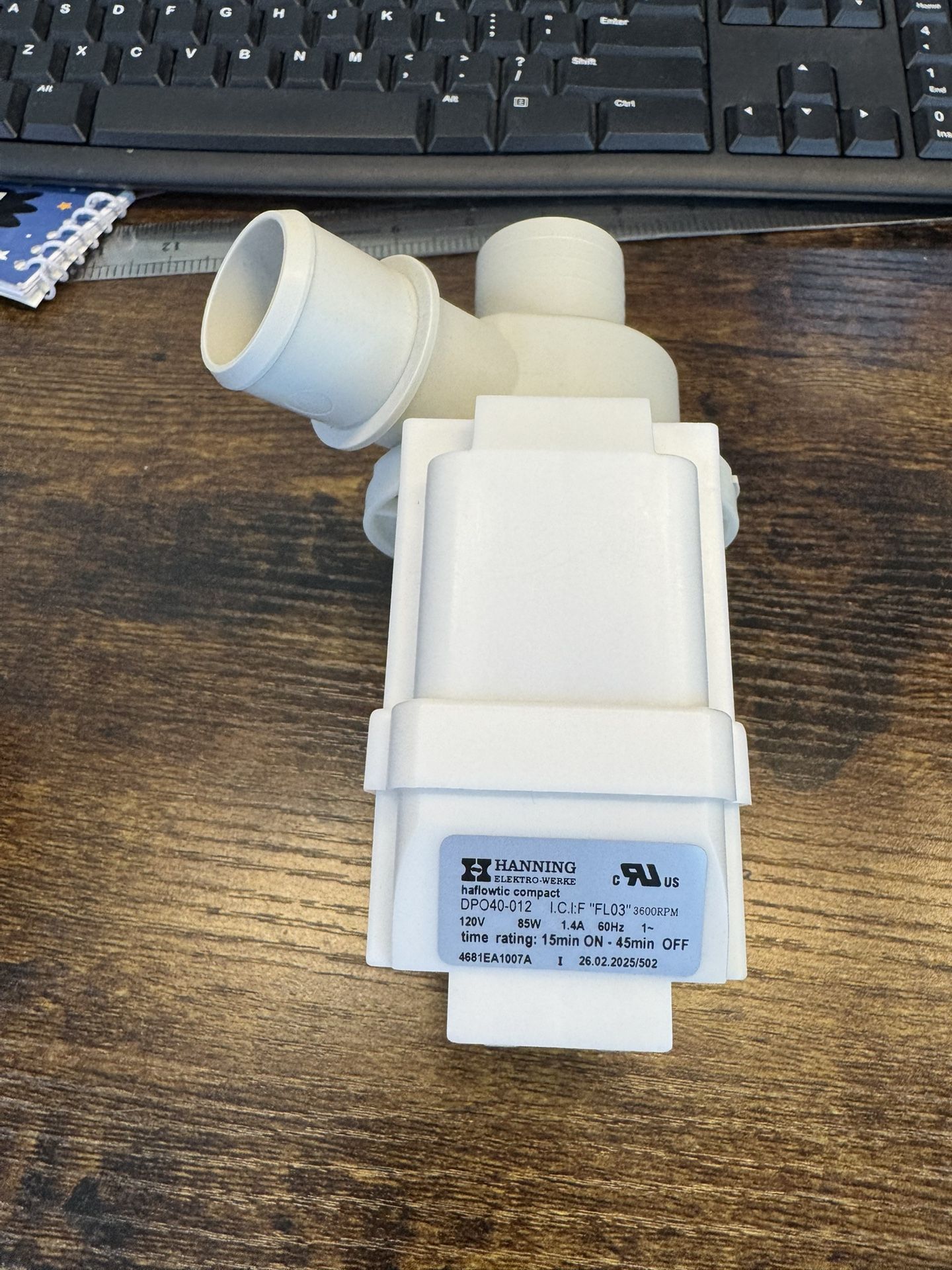 Genuine OEM LG Kenmore & GE Washer Drain Pump 4681EA1007A 5859EA1004P DPO40-012