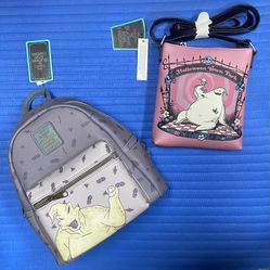 Loungefly Disney NBC Nightmare Before Christmas Oogie Boogie Mini Backpack and Oogie Boogie Crossbody- Both NWTs 