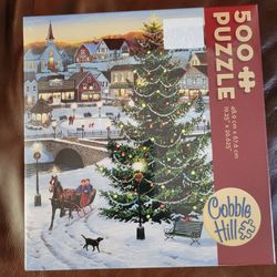 Cobble Hill 500 Piece Christmas Puzzle. New
