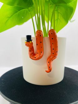 Adorable “Jack-o-Hiss” Mini Halloween Hanging Snake - Pot Decor