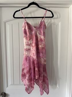 New Lace Pink Flowy Midi Dress
