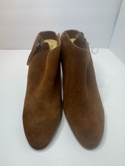 Dolce Vita Brown Suede Side Zip Ankle Boots Womens Size 8.5
