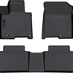 1st and 2nd Row All Weather Floor Mats for Hyundai Tucson 2022-2024 Rubber TPE Floor MatS Liners Black