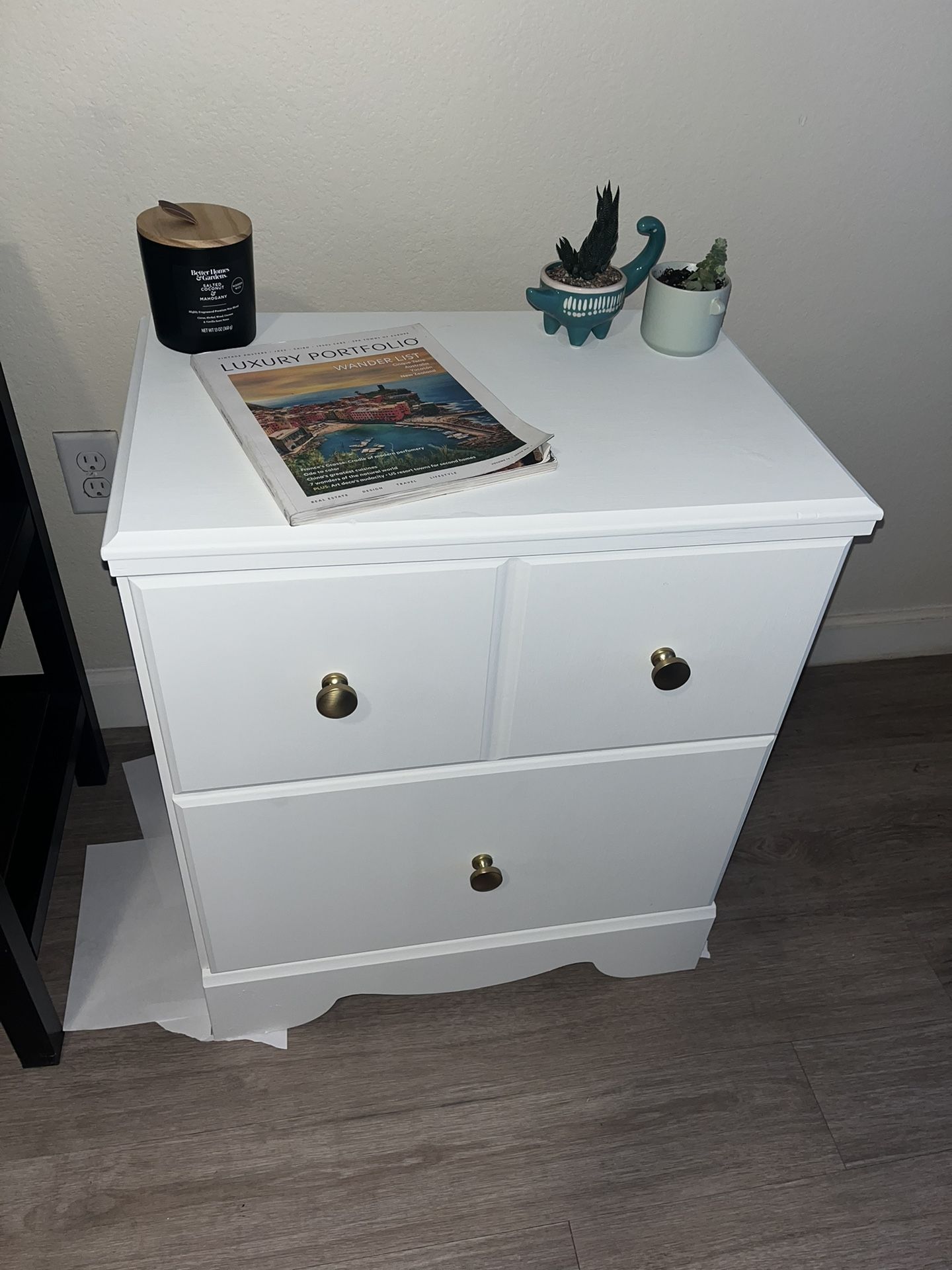 White Nightstand/ Dresser