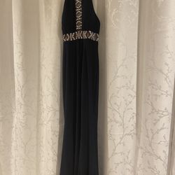 Long Dress - Evening Gown - Dark Blue - Size 6 