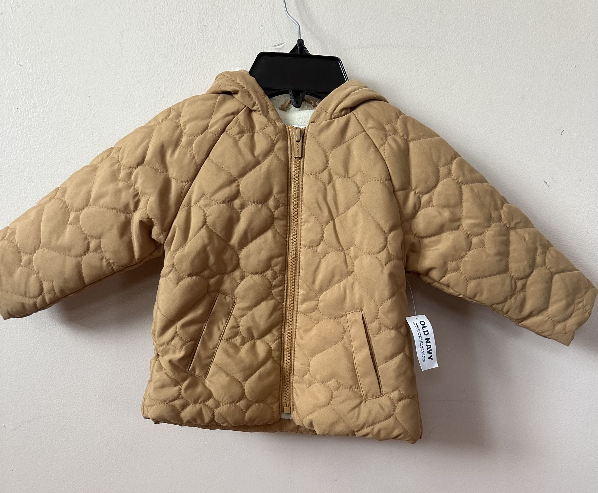 Old Navy Quilted Heart Sherpa-Trim Hooded Jacket