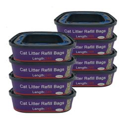 8 Pack Cat Litter Refill Bags Cartridge Compatible with Genie Cat Litter Standard and Plus Pails