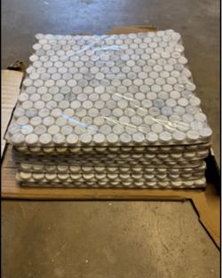 Penny Round Mosaic Tile Sheets for shower floor