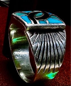 Turquoise Navajo/ Native to the Americas. Size 13 ***Only $56.00***