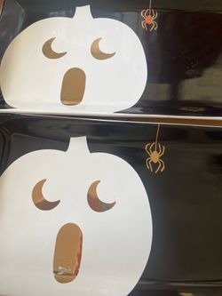 Halloween pumpkin plates