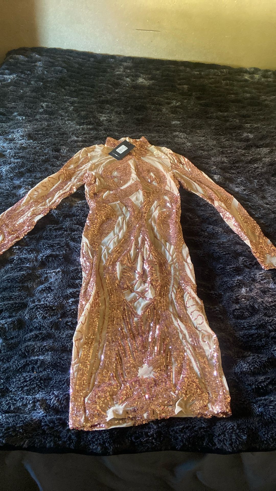 Rose Gold Sequins Dress