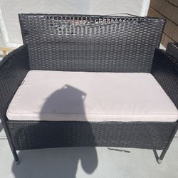 2 Wicker chairs & 2 Wicker Loveseats
