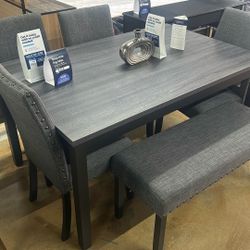 Jumbo Sofa & 6pc Dining Set