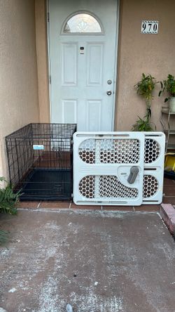 Pet Crate and Gate Bundle Fair Condition 2X49