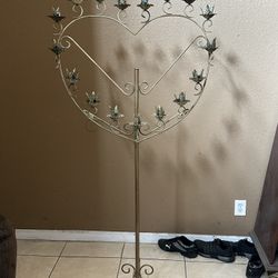 Candelabra, Brass 17 Branch Heart