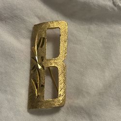 Beautiful Vintage Gold Letter B Pin Mamselle Valentine Idea