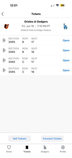 Dodger Stadium Tickets for 6/19/26