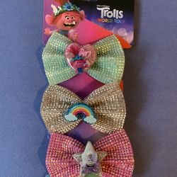Trolls Rhinestone Hair Bows 