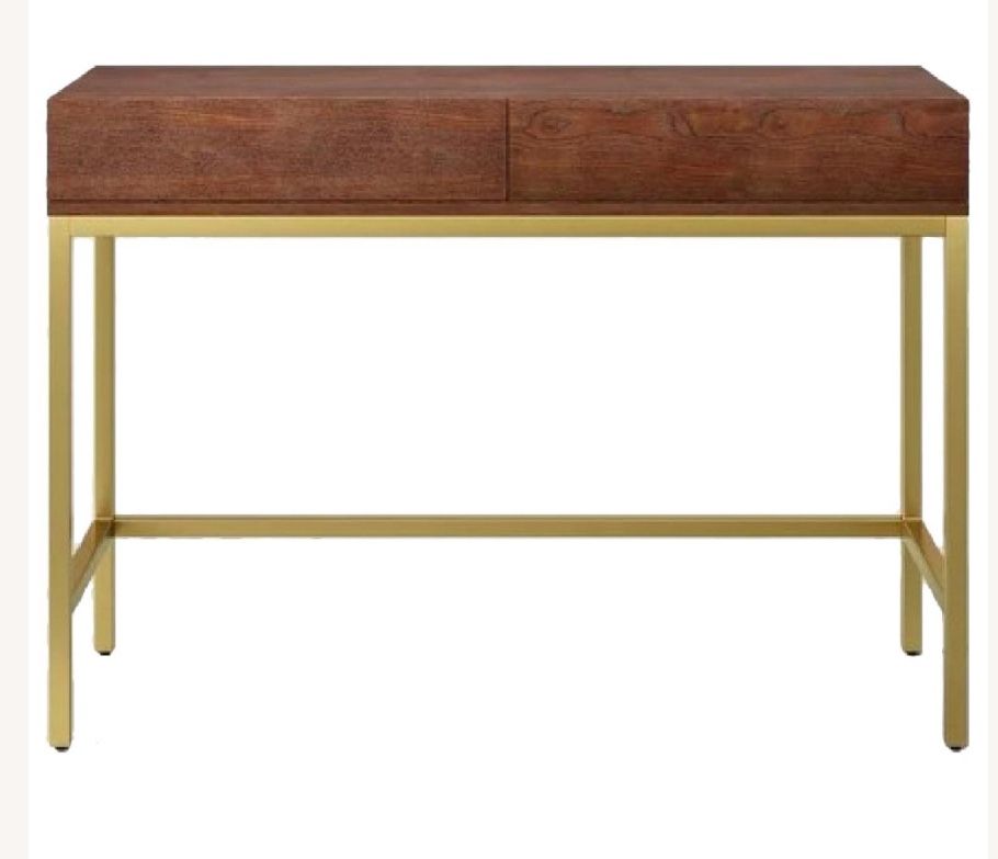 Target Antwerp Desk In Walnut & Brass
