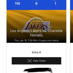 Los Angeles Lakers Vs Charlotte Hornets Thursday January 15