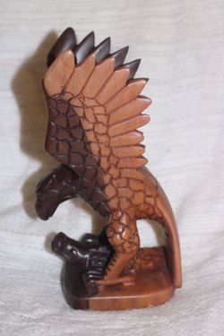Hand carved eagle