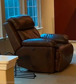 Brown Leather Recliner Chair