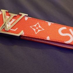 Louvie vuitton supreme belt waist 34