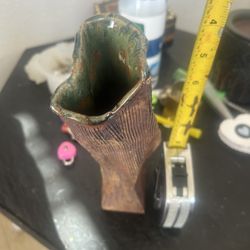 Vintage Ceramic Faux Wooden Case