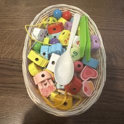 Wooden Lacing Beads Set – Educational Math & Fine Motor Toy