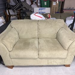 Two Seat Wide Light Green Couch