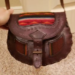Purse, handcrafted, leather