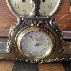 Vintage Counter Clock   German Made  Good Working Condition  Needs Winding Key 