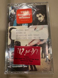 U2 Sealed Cassette Achtubg Baby with Original Stickers
