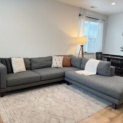Beautiful Down Filled Room & Board Cade Sectional Couch 