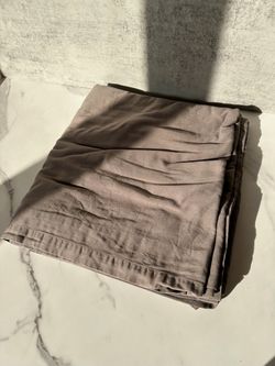 Crate and Barrel Table Cloth Pewter Gray 108x58"