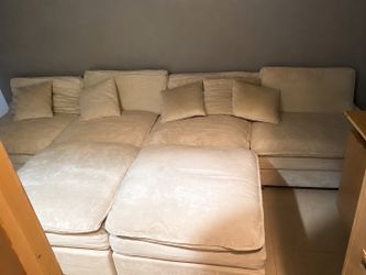 4 seater Modular Cloud Style Sectional Sofa with Ottomans