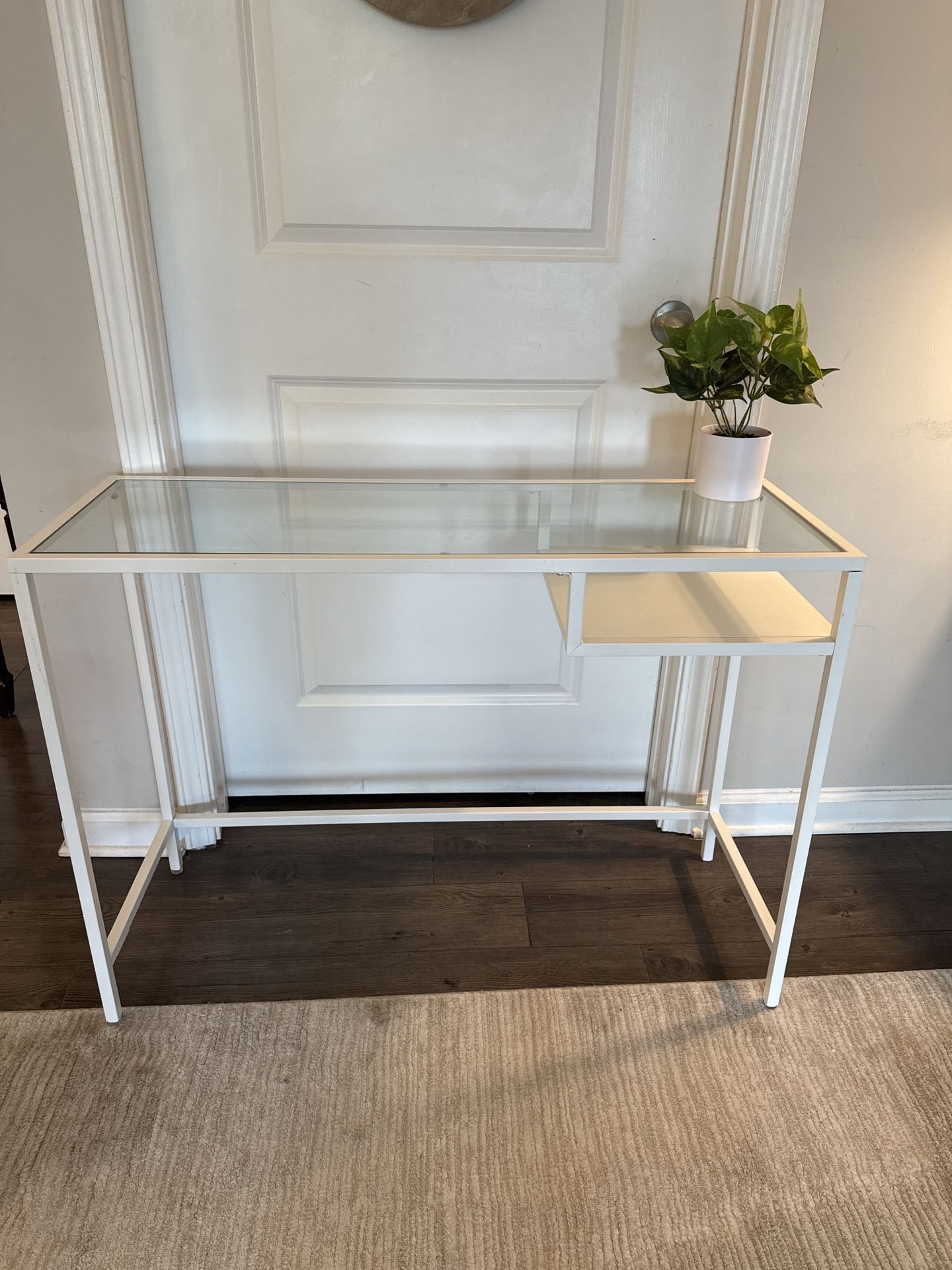 Glass console table