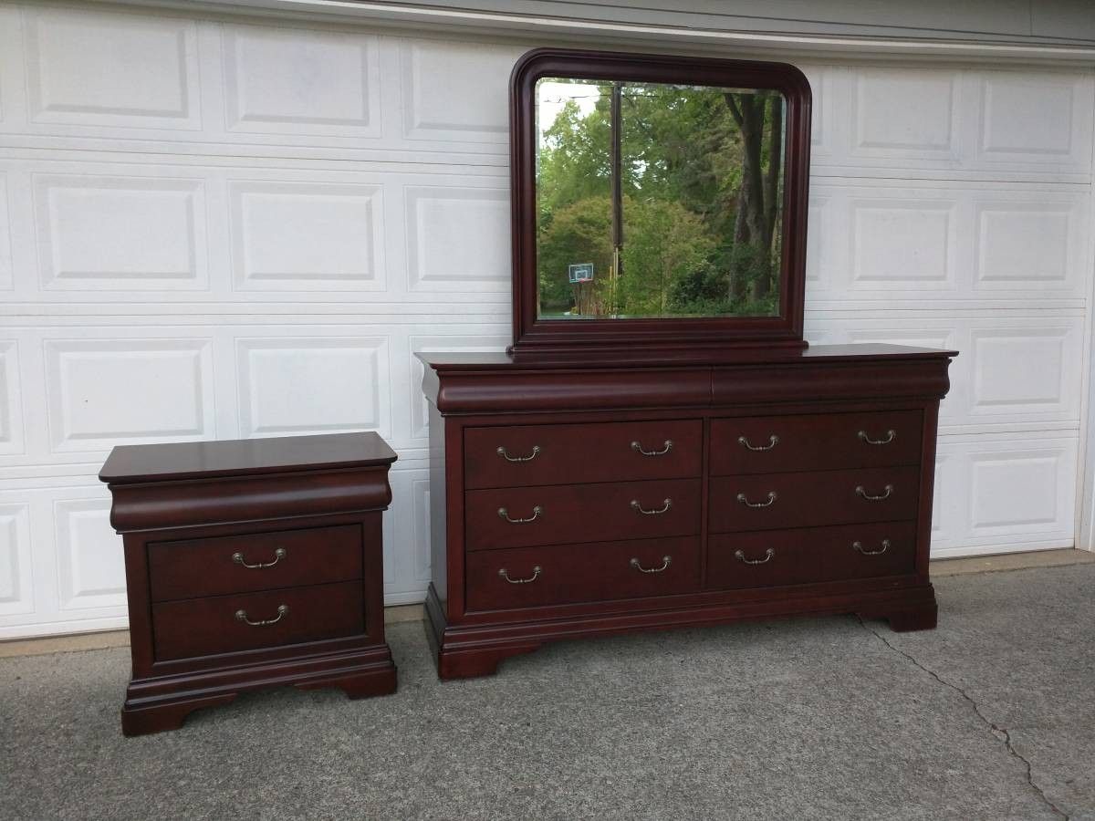 Dresser with Mirror and Nightstand