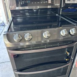 LG Black Stainless Electric Double Oven Stove