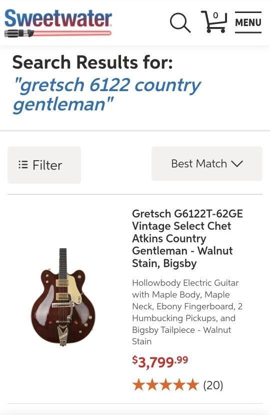 Save $1K! Gretsch Country Gentleman W/case