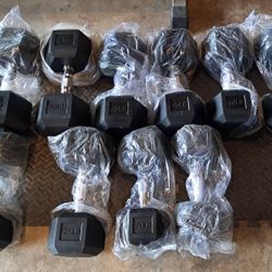Dumbbells Brand New 20-40s Rubber Coated