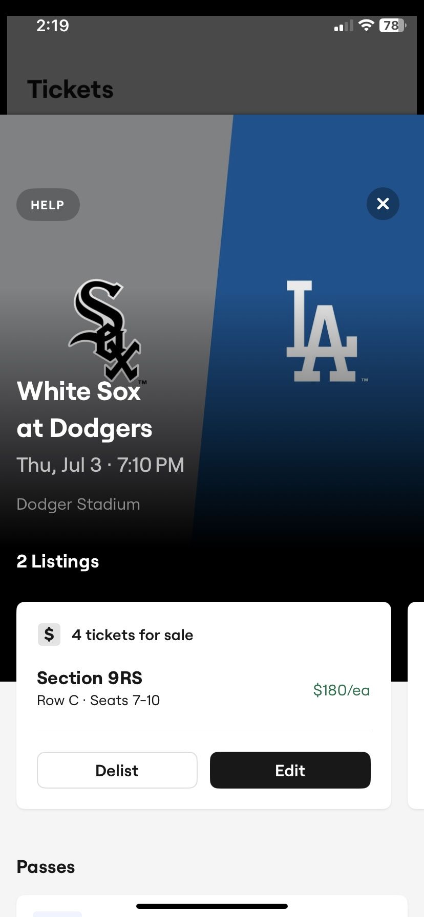 Dodger Tickets - Wednesday 7/3!!!!