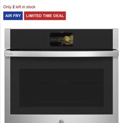 10/8/23. NEW NEVER USED GE PROFILE 30” SMART CONVECTION AIR FRY ELECTRIC SINGLE OVEN WITH A 3 YEAR EXTENDED WARRANTY FULLY TRANSFERABLE 
