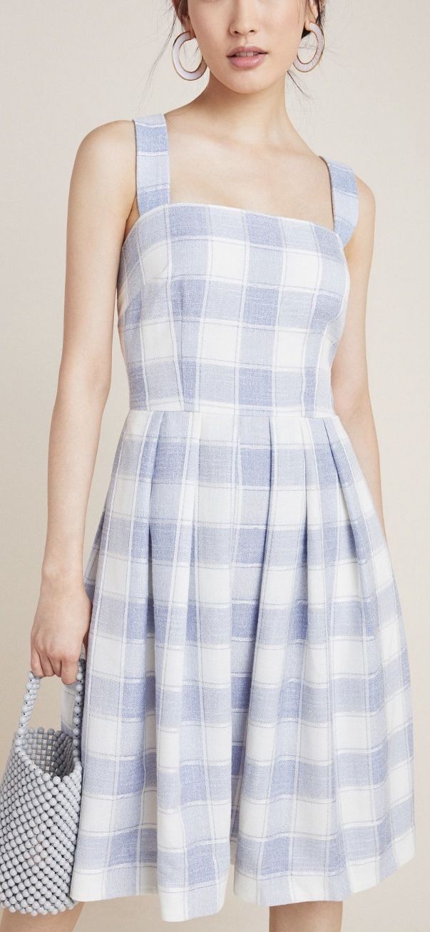 Pleated Gingham Dress From Anthropologie 