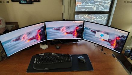 3 Sansui 24" Gaming Monitors, or Triple Monitors and Stand
