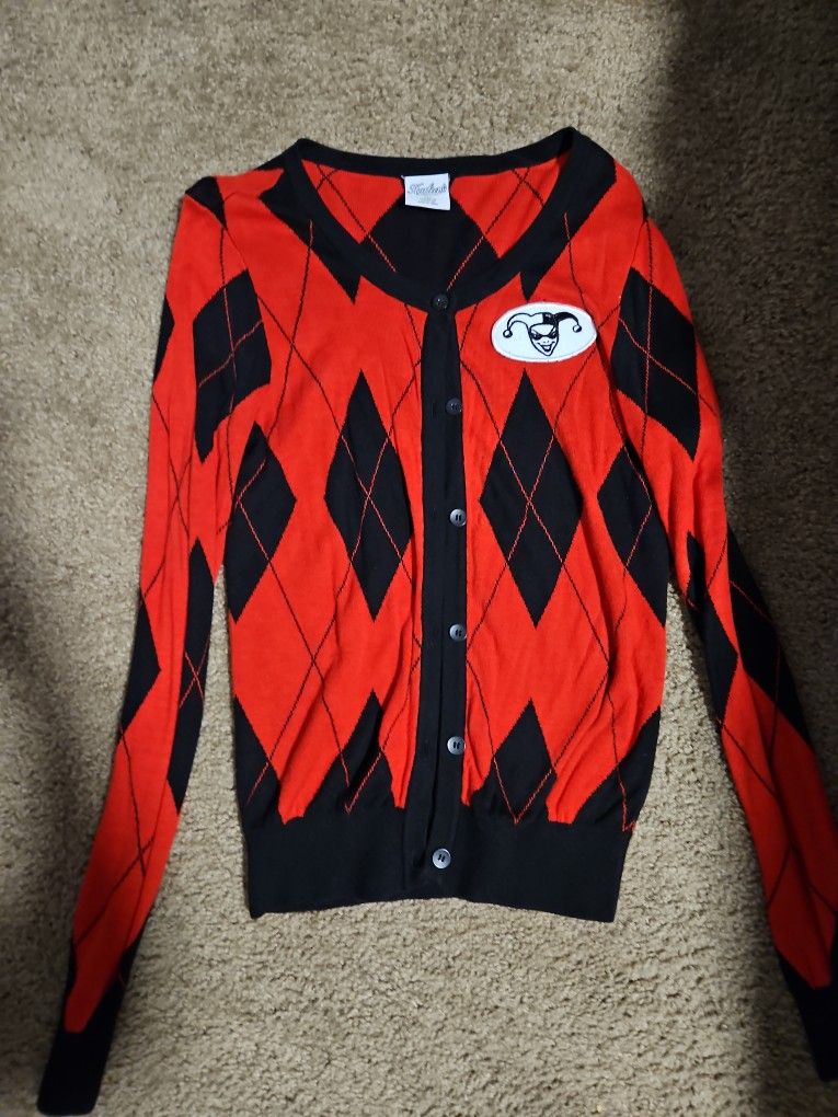 DC Comics Harley Quinn Cardigan Sweater